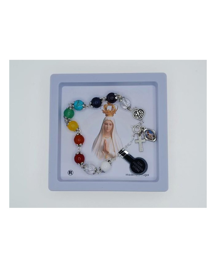 PUL PEDRA 8MM ARCO IRIS