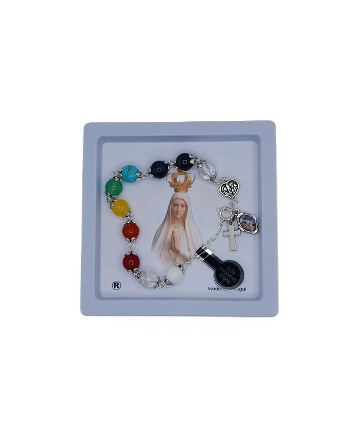 PUL PEDRA 8MM ARCO IRIS