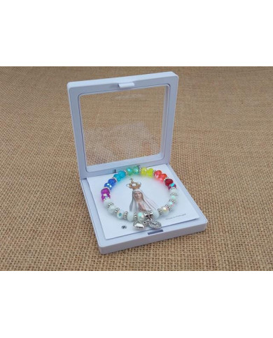 PUL ELAST CRISTAL 8X6MM ARCO IRIS