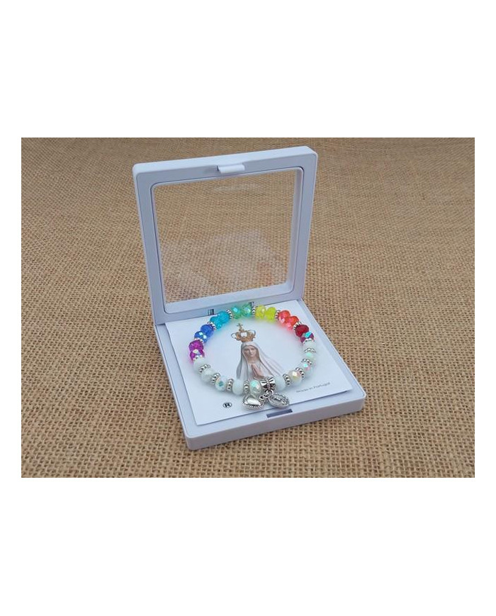 PUL ELAST CRISTAL 8X6MM ARCO IRIS