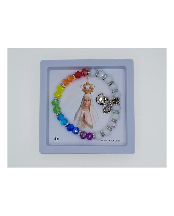 PUL ELAST CRISTAL 8X6MM ARCO IRIS