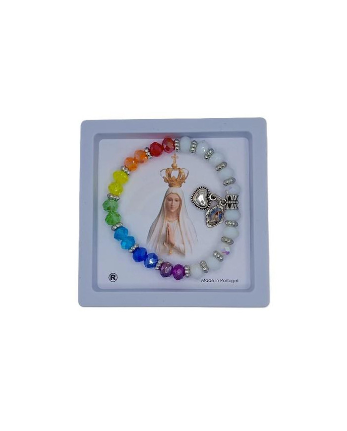 PUL ELAST CRISTAL 8X6MM ARCO IRIS
