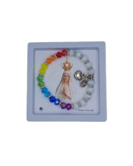 PUL ELAST CRISTAL 8X6MM ARCO IRIS