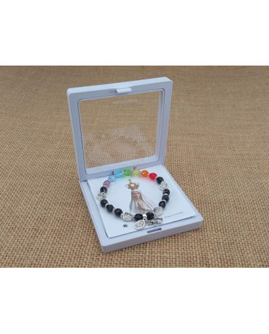 PUL ELAST CRISTAL 7MM ARCO IRIS