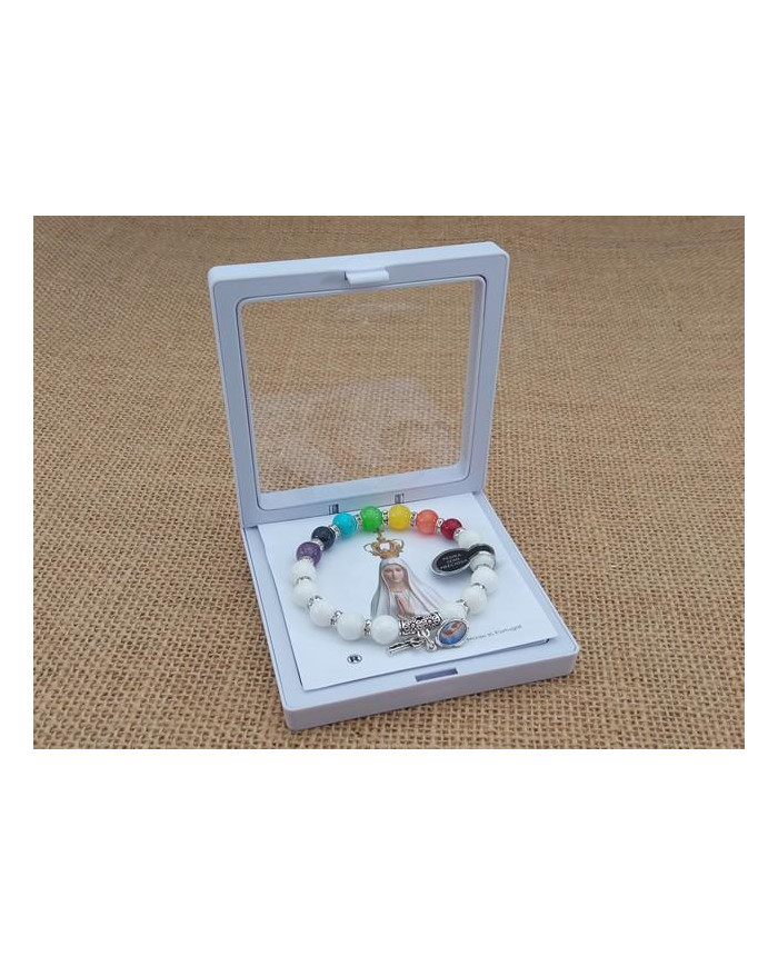 PUL ELAST PEDRA 8MM ARCO IRIS