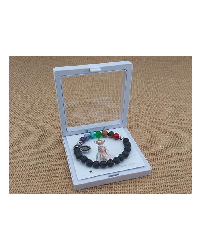 PUL ELAST PEDRA 8MM ARCO IRIS