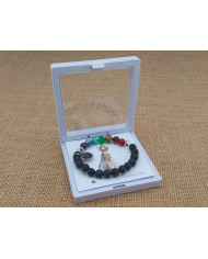 PUL ELAST PEDRA 8MM ARCO IRIS