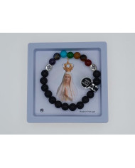 PUL ELAST PEDRA 8MM ARCO IRIS