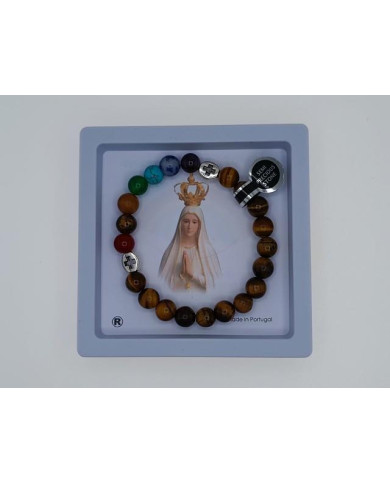 PUL ELAST PEDRA 8MM ARCO IRIS