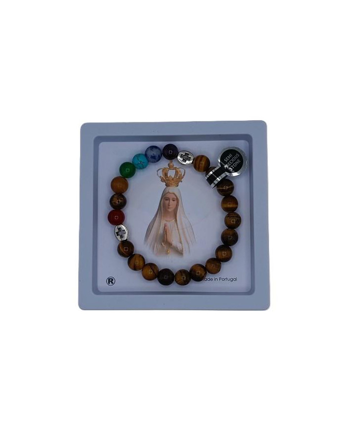 PUL ELAST PEDRA 8MM ARCO IRIS