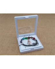 PUL MACRAME PEDRA 8MM ARCO IRIS