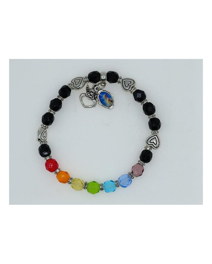 PUL ELAST CRISTAL 7MM ARCO IRIS