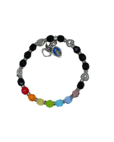 PUL ELAST CRISTAL 7MM ARCO IRIS