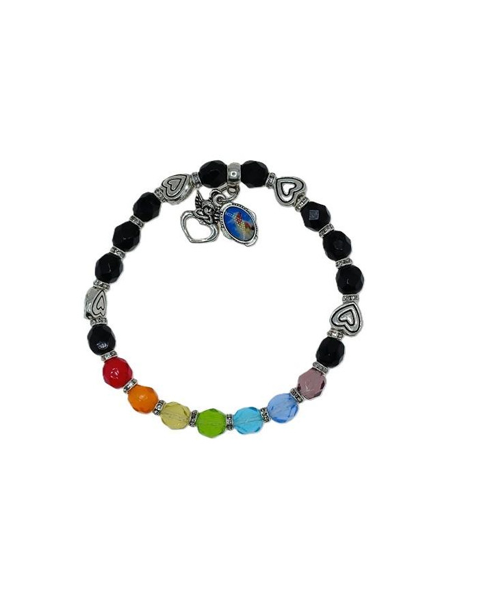 PUL ELAST CRISTAL 7MM ARCO IRIS