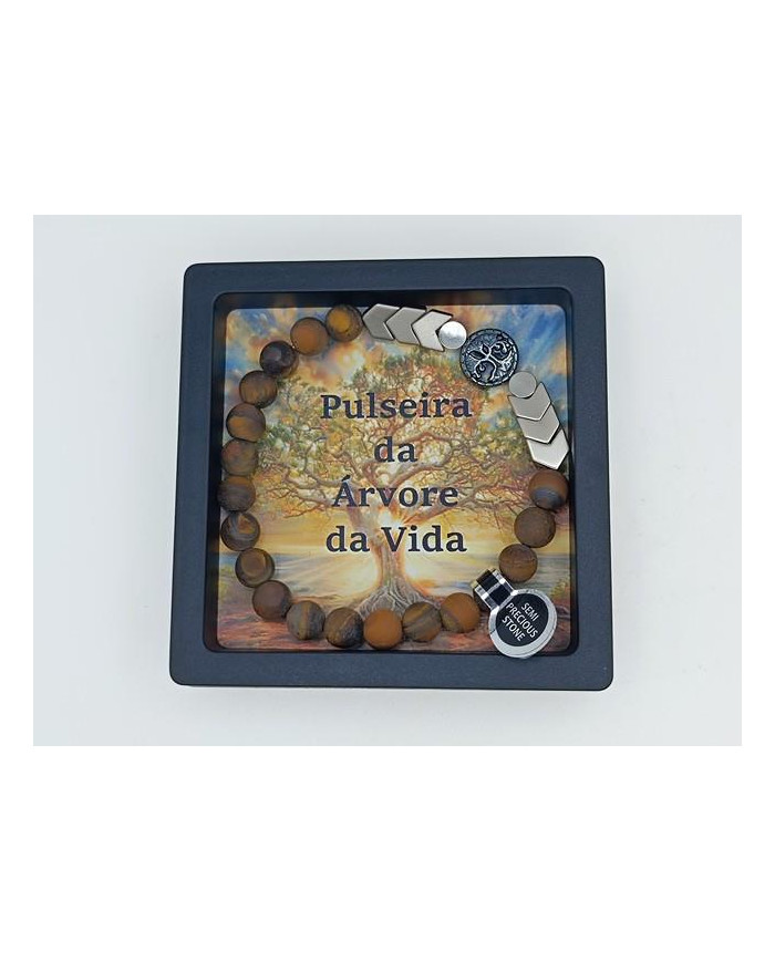 PUL ELAST ARVORE VIDA OLHO TIGRE FOSCO 8MM