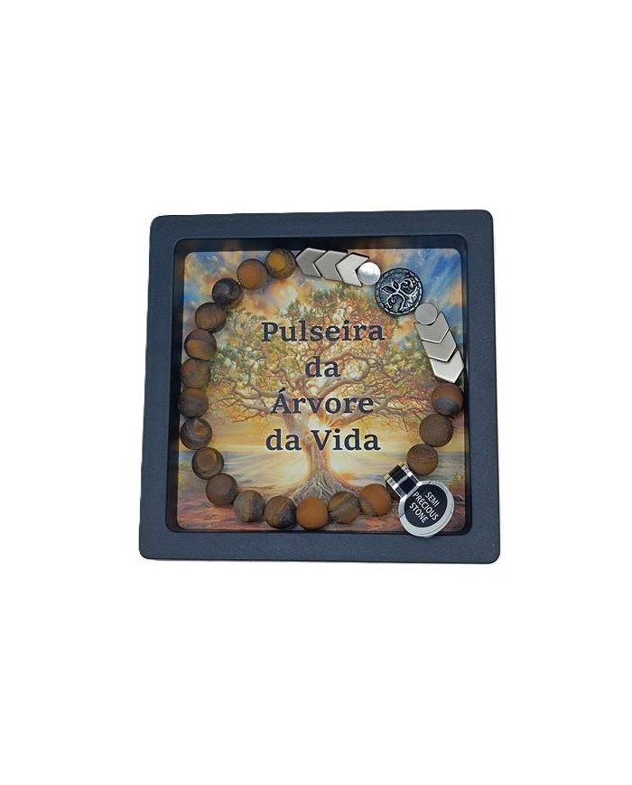 PUL ELAST ARVORE VIDA OLHO TIGRE FOSCO 8MM