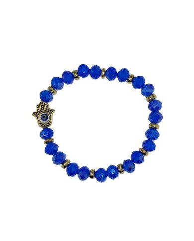 PULSEIRA ELAST MAO FATIMA CRISTAL 8X6MM