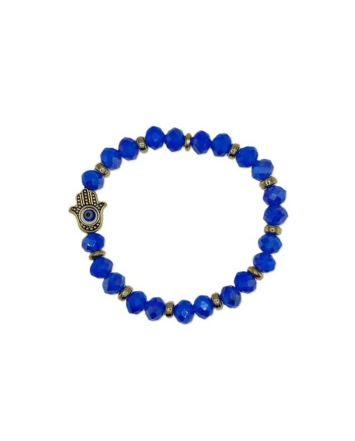 PULSEIRA ELAST MAO FATIMA CRISTAL 8X6MM