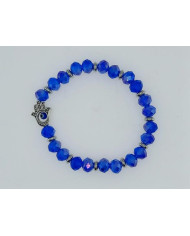 PULSEIRA ELAST MAO FATIMA CRISTAL 8X6MM