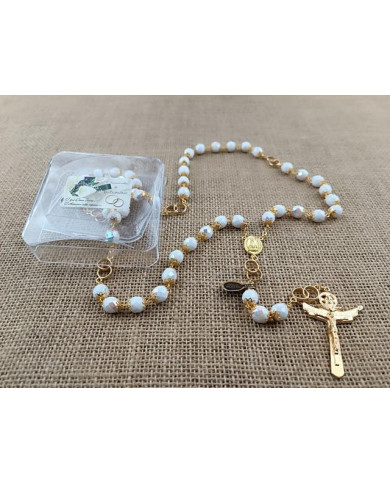 TERCO ANI. CRISTAL 10MM MATRIMÓNIO BRANCO