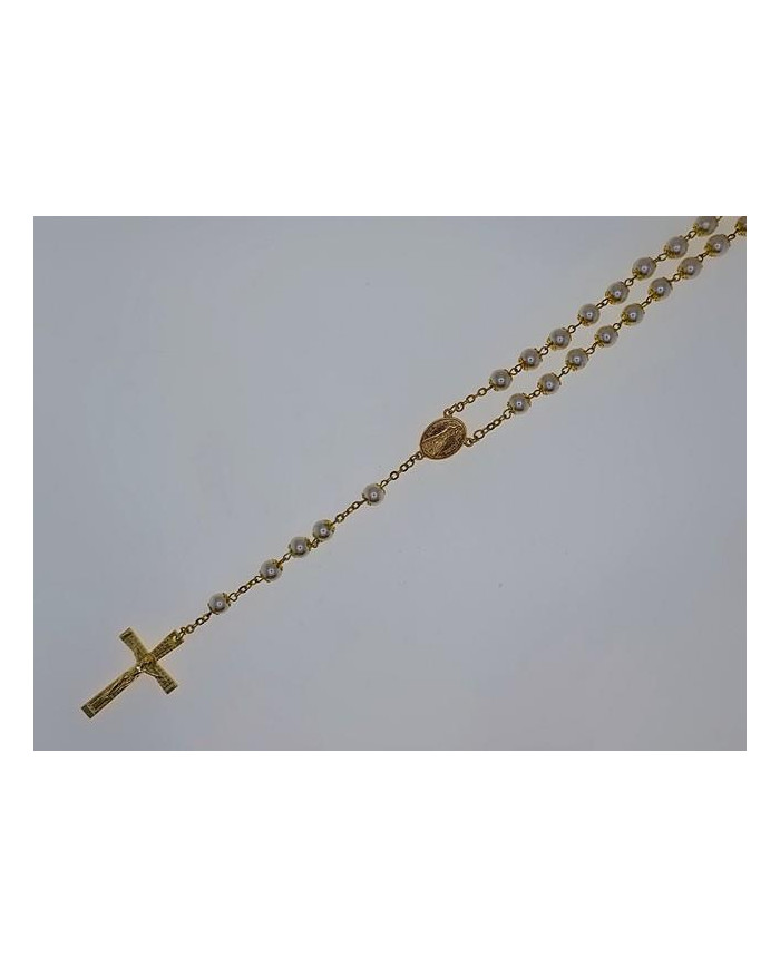 TERCO ANI. PEROLA 7MM MARFIM DOURADO