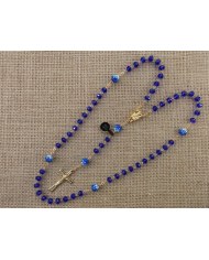 CRYSTAL ROSARY 8X6MM + GOLDEN SHAMBALA