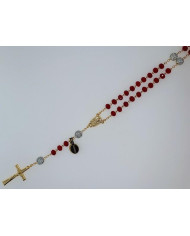 CRYSTAL ROSARY 8X6MM + GOLDEN SHAMBALA