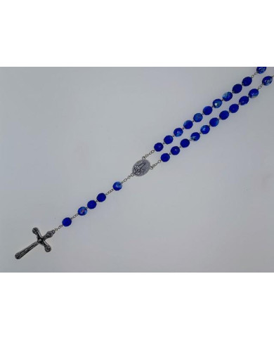 ROSARY CRYSTAL 10MM SILVER