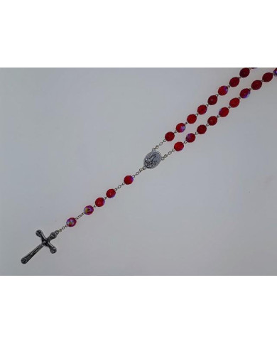 ROSARY CRYSTAL 10MM SILVER
