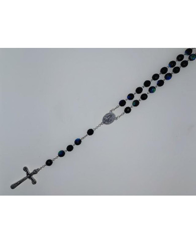ROSARY CRYSTAL 10MM SILVER