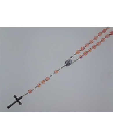 ROSARY CRYSTAL 10MM SILVER