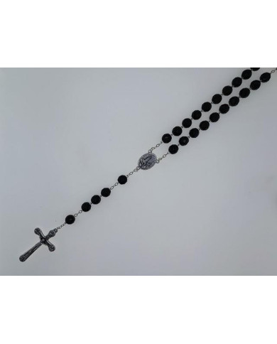 ROSARY CRYSTAL 10MM SILVER