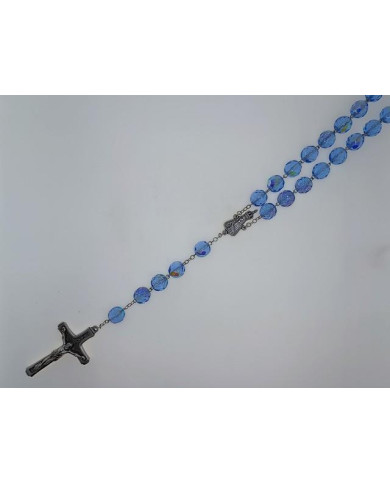 ROSARY CRYSTAL 12MM SILVER