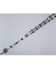 GLASS RING ROSARY 8MM + ZAMAC SB