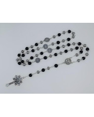 GLASS RING ROSARY 8MM + ZAMAC SB