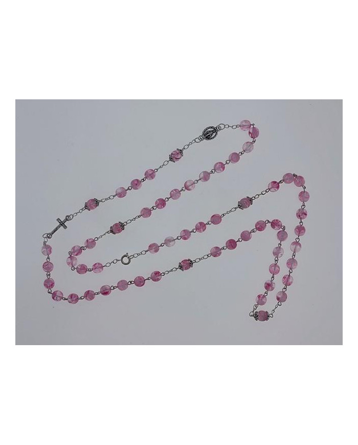GLASS ROSARY NECKLACE 7MM ML