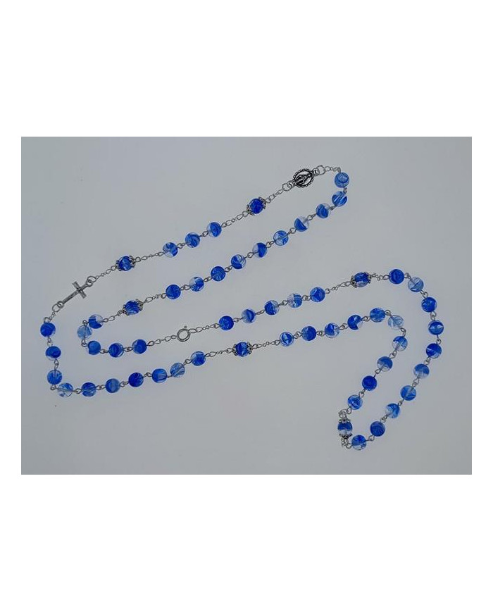 GLASS ROSARY NECKLACE 7MM ML