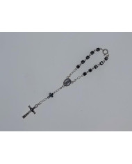 DEZENA HEMATITE CUBO 4MM C/CRUZ C/F