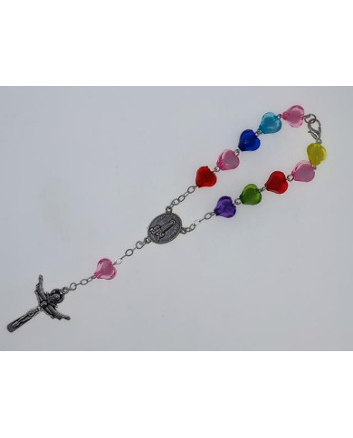 DEZENA PLASTICO CORACAO 8MM