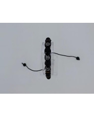 PULSEIRA MACRAMÉ BOLAS MAD E 3 CRUZ META