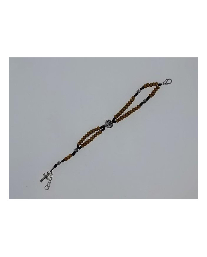 ROSARY BRACELET WOODEN ROUND 4MM