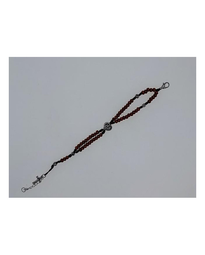 ROSARY BRACELET WOODEN ROUND 4MM