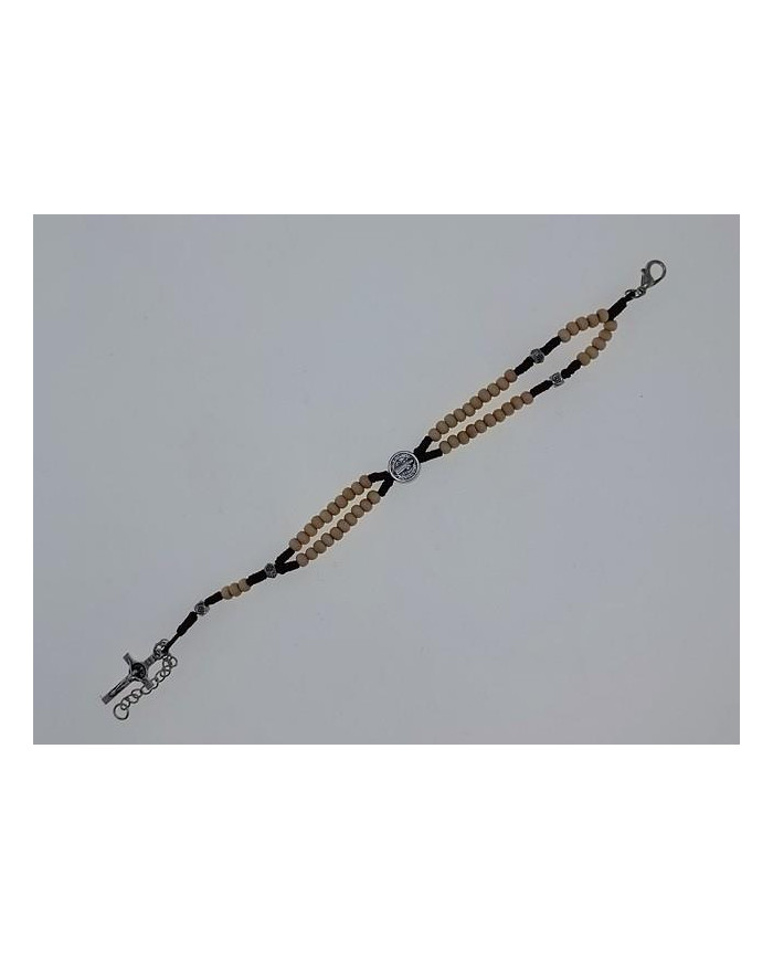 ROSARY BRACELET WOODEN ROUND 4MM