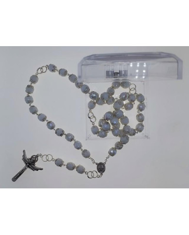 TERCO ANI. CRISTAL 12MM MATRIMÓNIO BRANCO