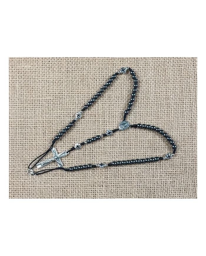 TERCO CORDEL HEMATITE RD 6MM + CRUZ ZAMAC