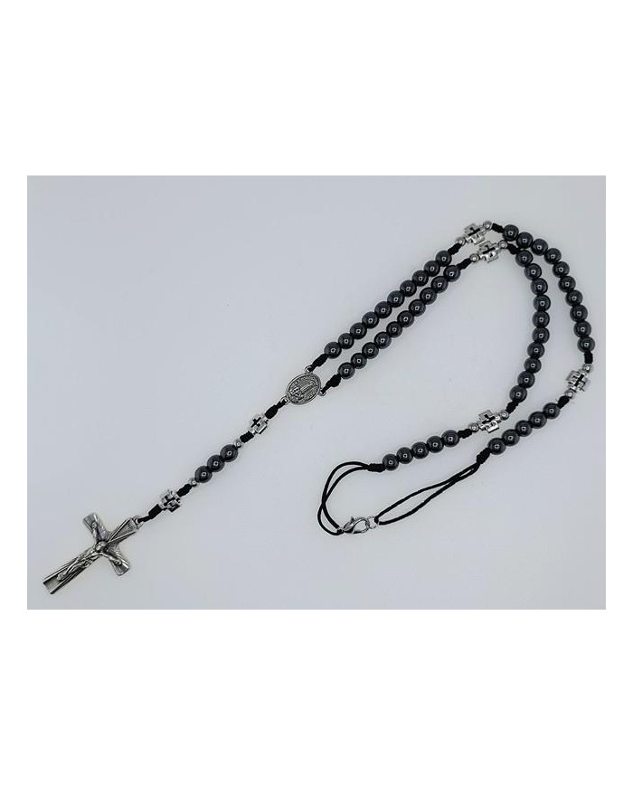 TERCO CORDEL HEMATITE RD 6MM + CRUZ ZAMAC