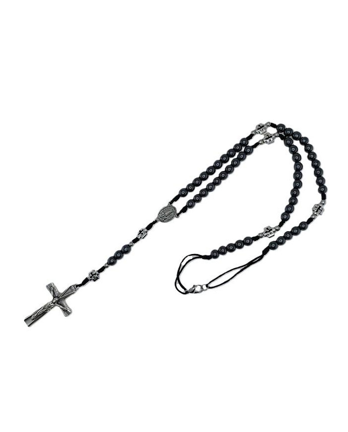 TERCO CORDEL HEMATITE RD 6MM + CRUZ ZAMAC