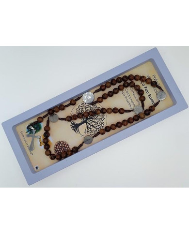 TERCO CORDEL PAU SANTO 8MM + SB INOX