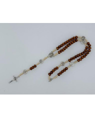 ROSARY CORD WOOD 5MM WITH ZAMAK AND SB