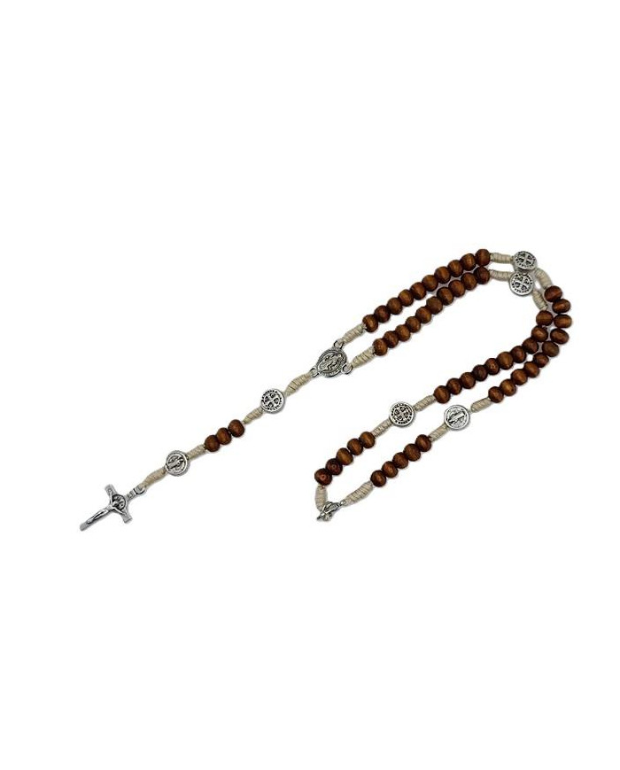 ROSARY CORD WOOD 5MM WITH ZAMAK AND SB